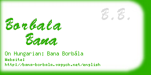 borbala bana business card