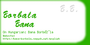 borbala bana business card